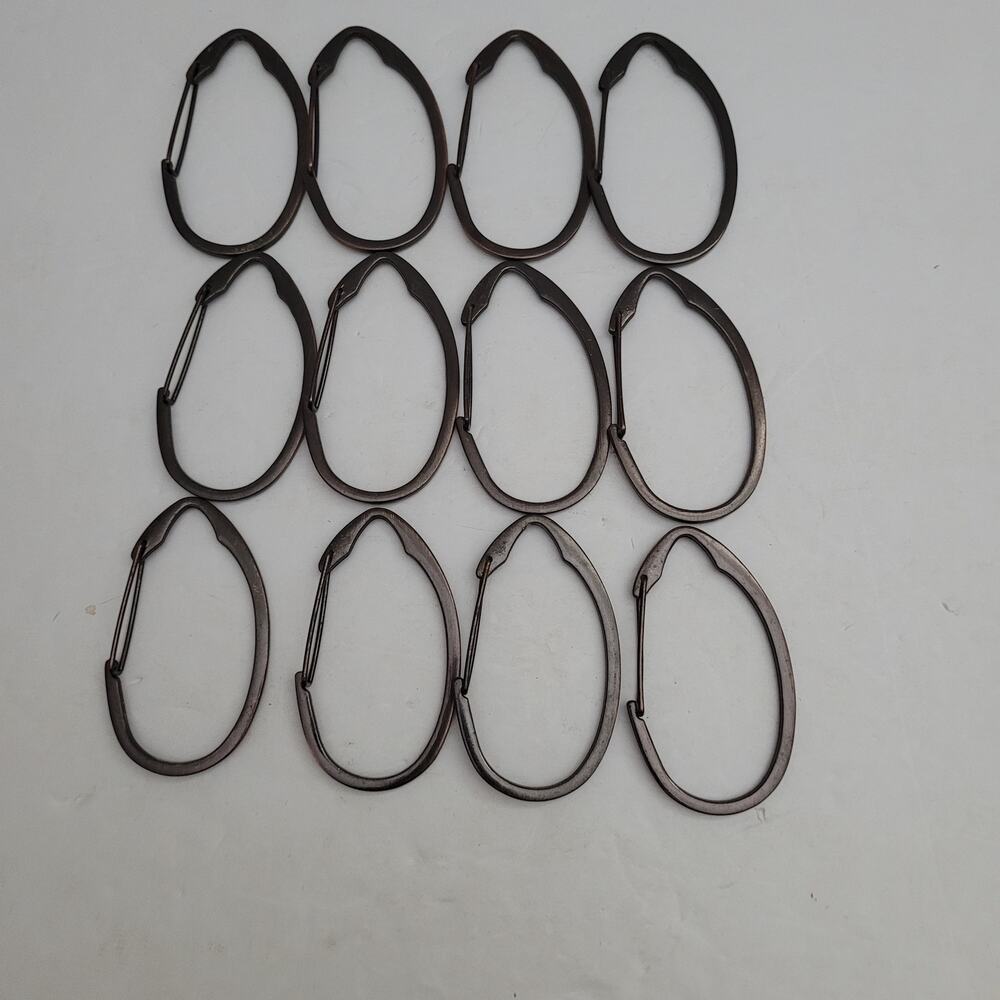 Stylish Metal Shower Curtain Hooks - Set of 12